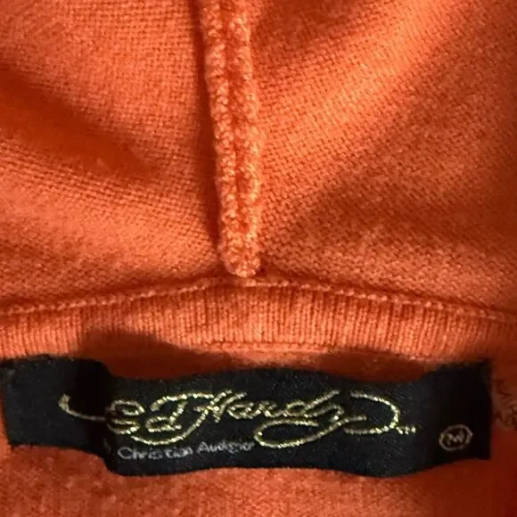 Ed Hardy by Christian Audigier Womans Zipped Hoodie with Butterflies. Size M. - Picture 10 of 13